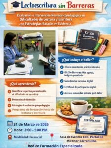 Flayer taller Lectoescritura sin Barreras